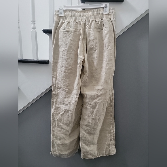 Quince Womens 100% European Linen Wide Leg Pants Pickets M Comfort - Picture 3 of 5